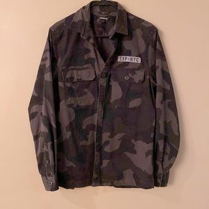 Express camo shirt in excellent condition (never worn) from smoke-free home.
